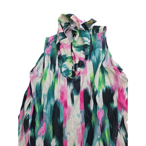 Women's Jonathan Multi-color Abstract Print Tunic Top 2X #188